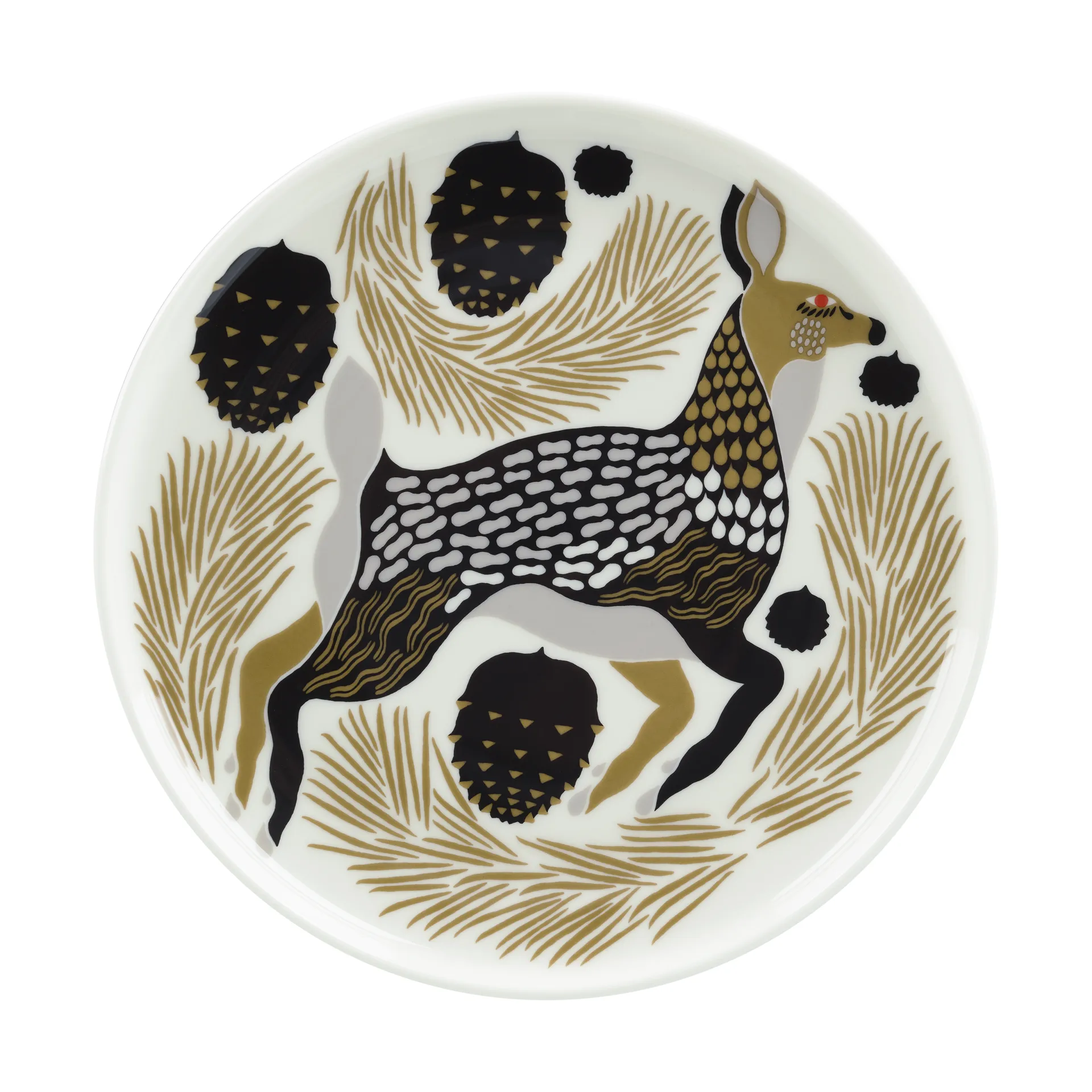 Peura tallrik Ø20 cm, White-coal-mud-light grey Marimekko