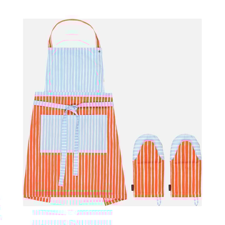 Piccolo textilset 3 delar - White-tomato red-light blue - Marimekko