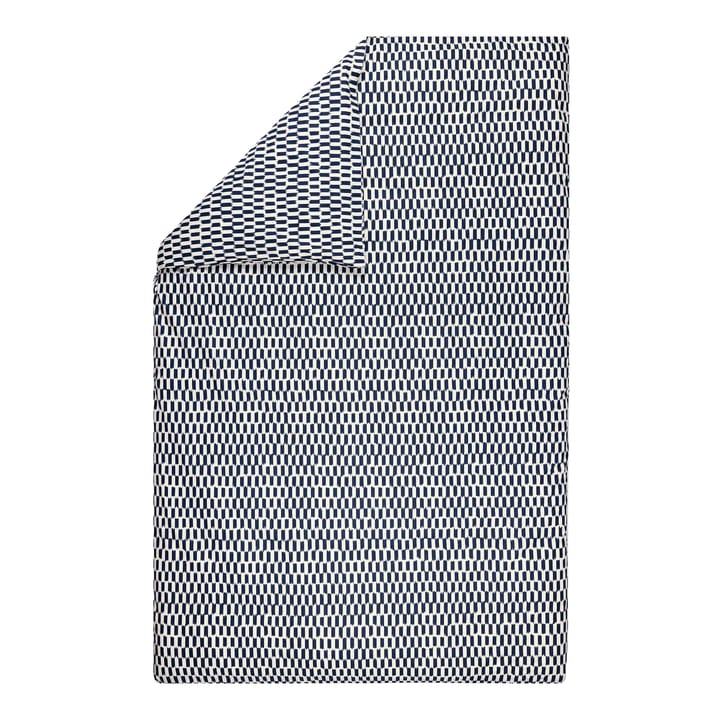 Piekana påslakan 150x210 cm, Dark blue-off white Marimekko