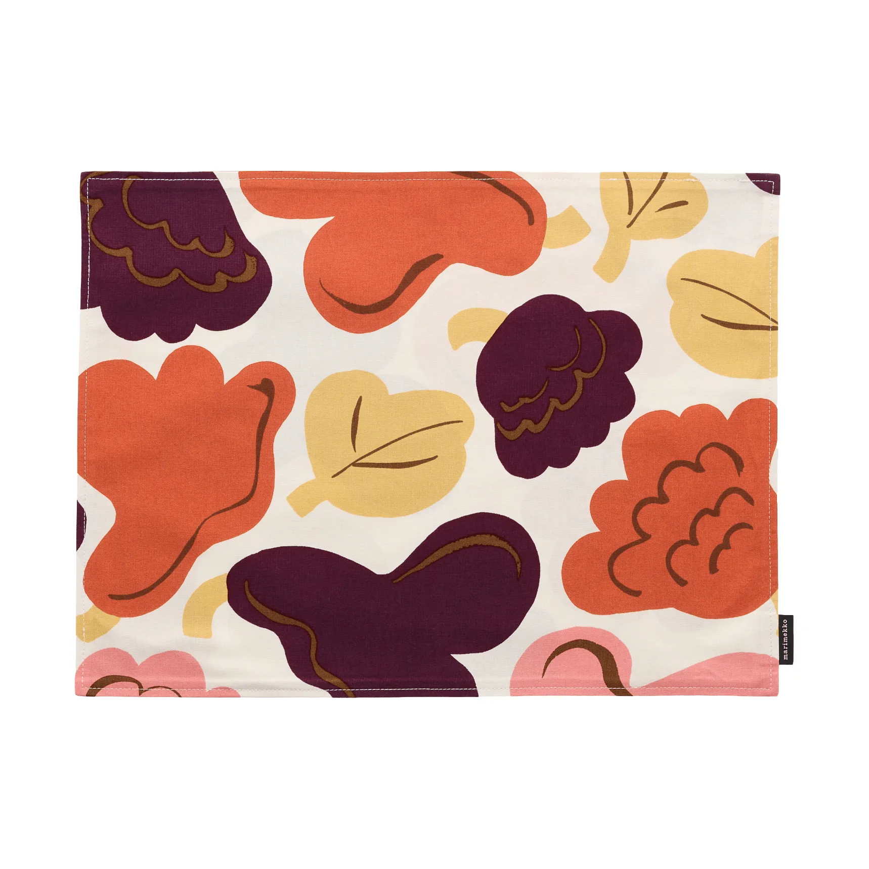 Pieni Kukasta Kukkaan Acryl bordstablett, Off white-plum-pink-terracotta Marimekko