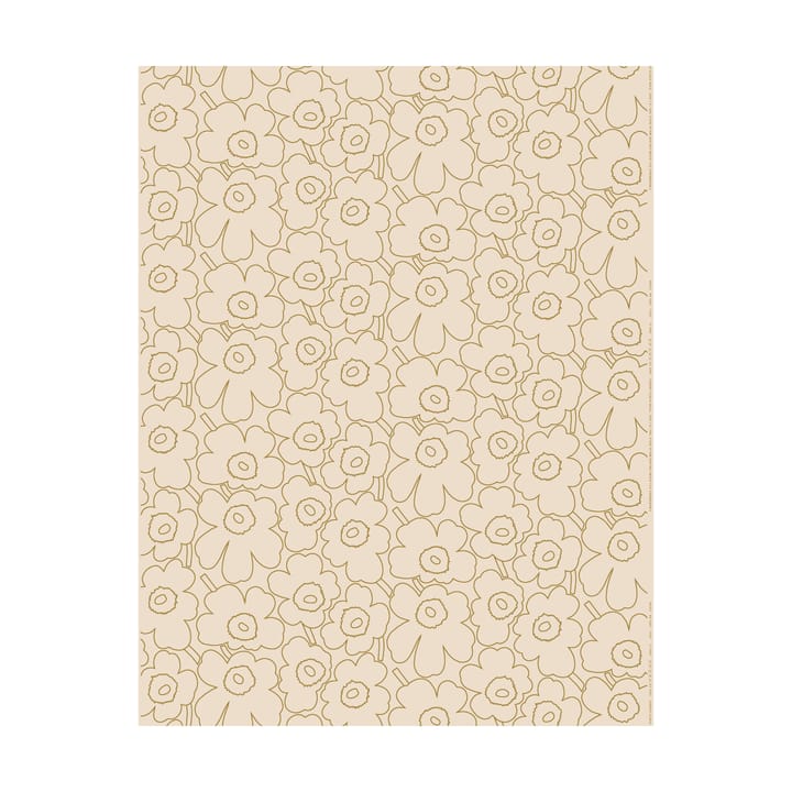 Pieni Piirto Unikko tyg bomull-linne, Linen-gold Marimekko