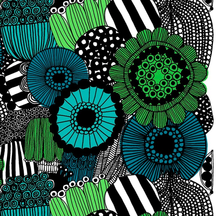 Pieni Siirtolapuutarha tyg, blå-grön (Finland 100 år) Marimekko