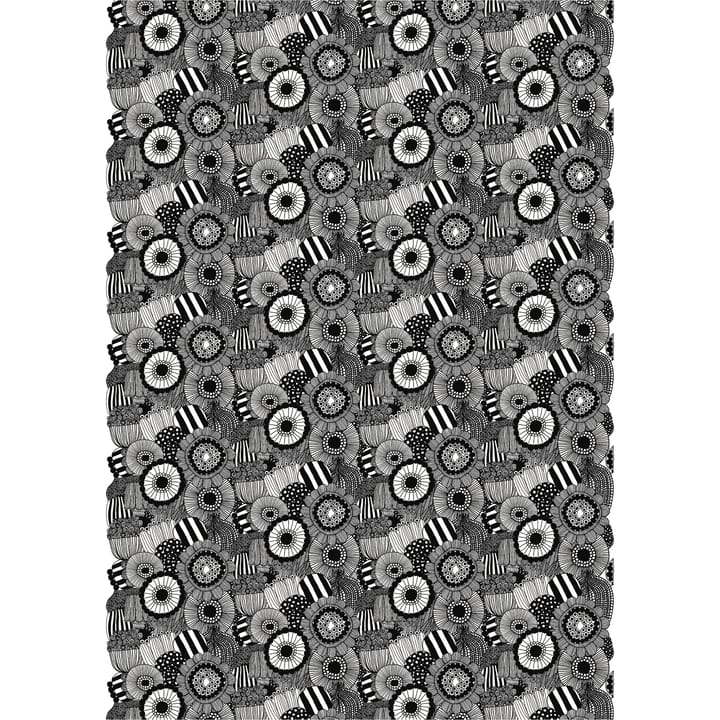 Pieni Siirtolapuutarha tyg, Vit-svart Marimekko