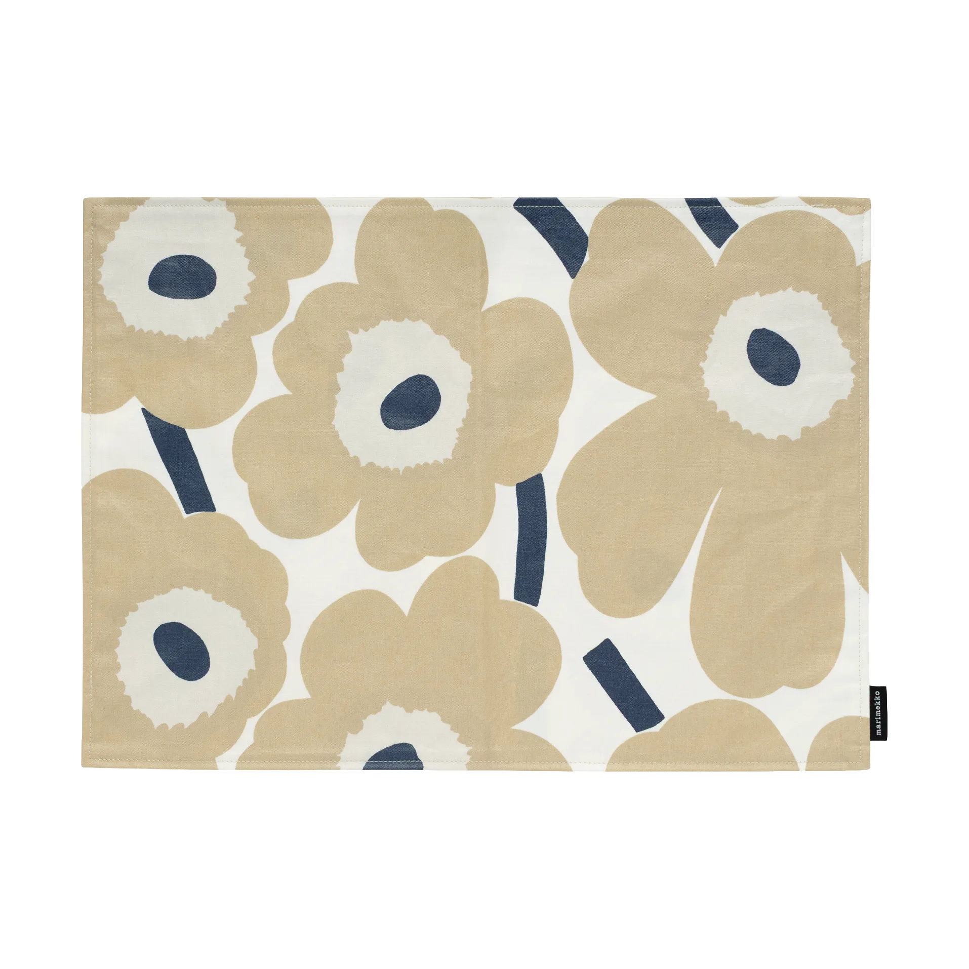 Pieni unikko borstablett acryl, Off white-beige-dark blue Marimekko