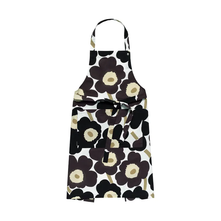 Pieni Unikko förkläde - White-dark grey-beige - Marimekko