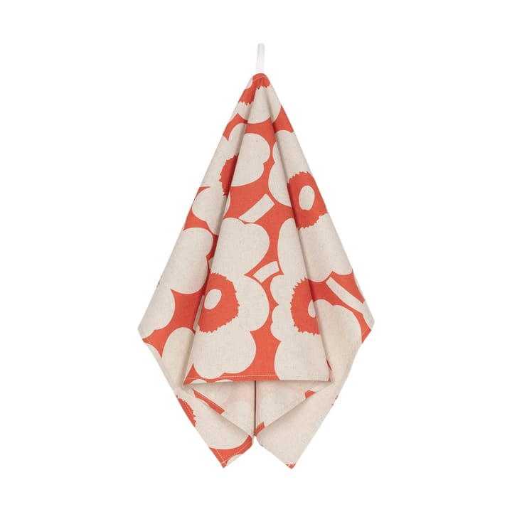 Pieni Unikko kökshandduk bomull-linne 43x70 cm, Orange-linen Marimekko