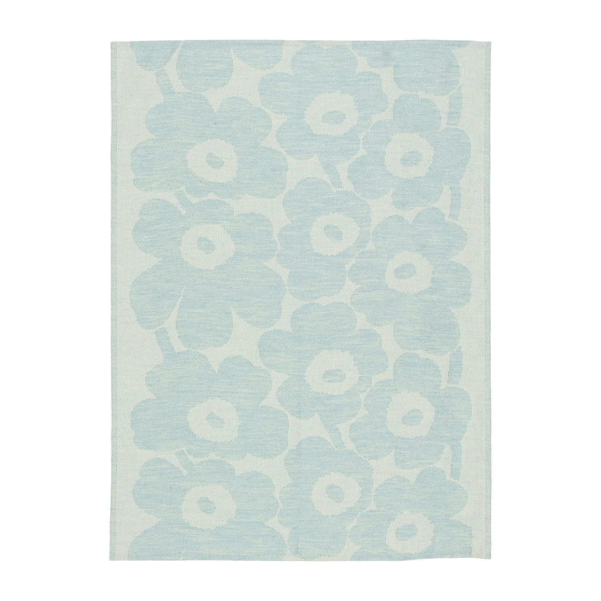 Pieni Unikko kökshandduk bomull-linne 50x70 cm, Off white-light blue Marimekko
