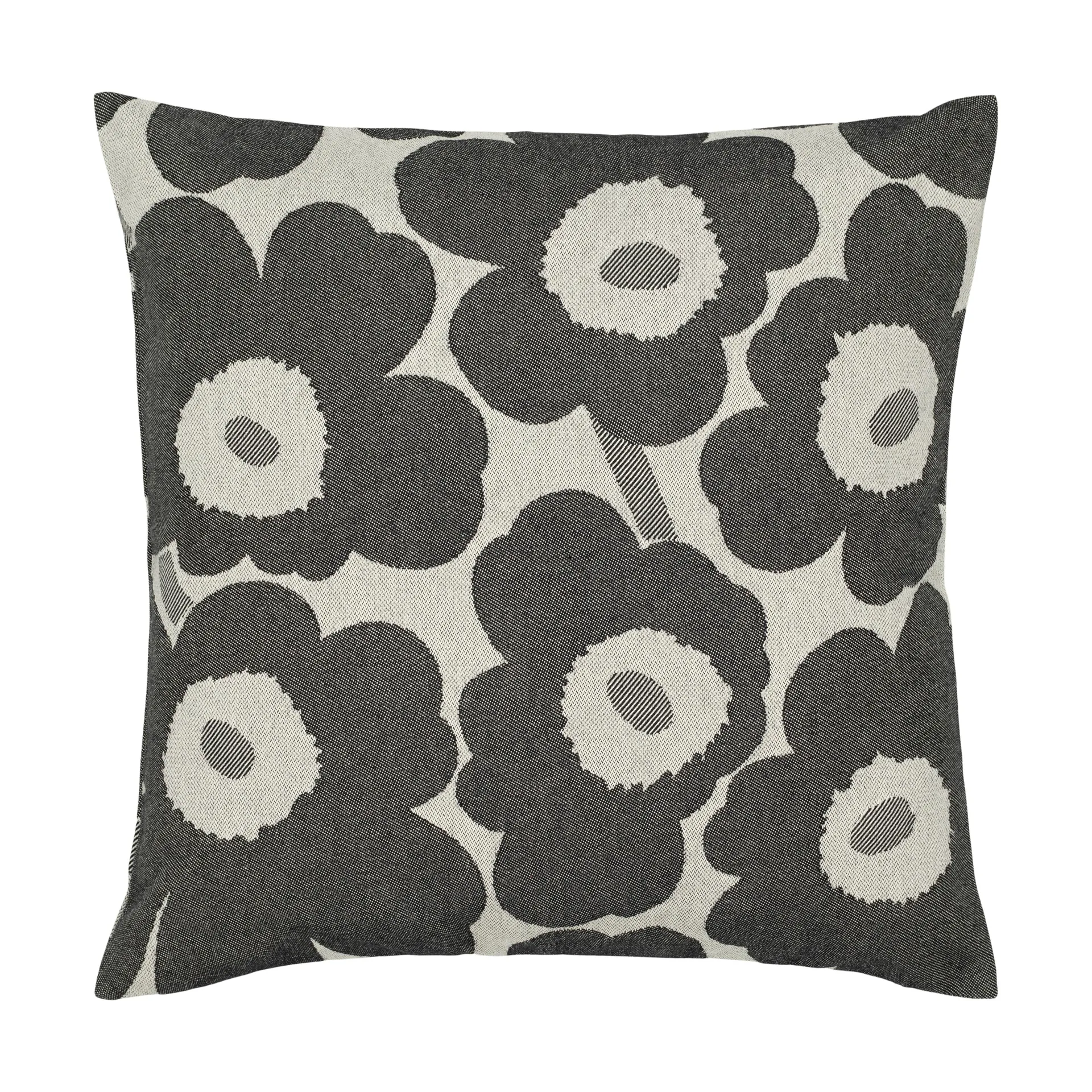 Pieni Unikko kuddfodral 47x47 cm, Off white-charcoal-sand Marimekko