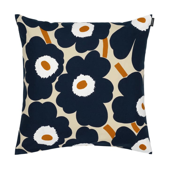 Pieni Unikko kuddfodral 50x50 cm, Brown-charcoal-brick-white Marimekko