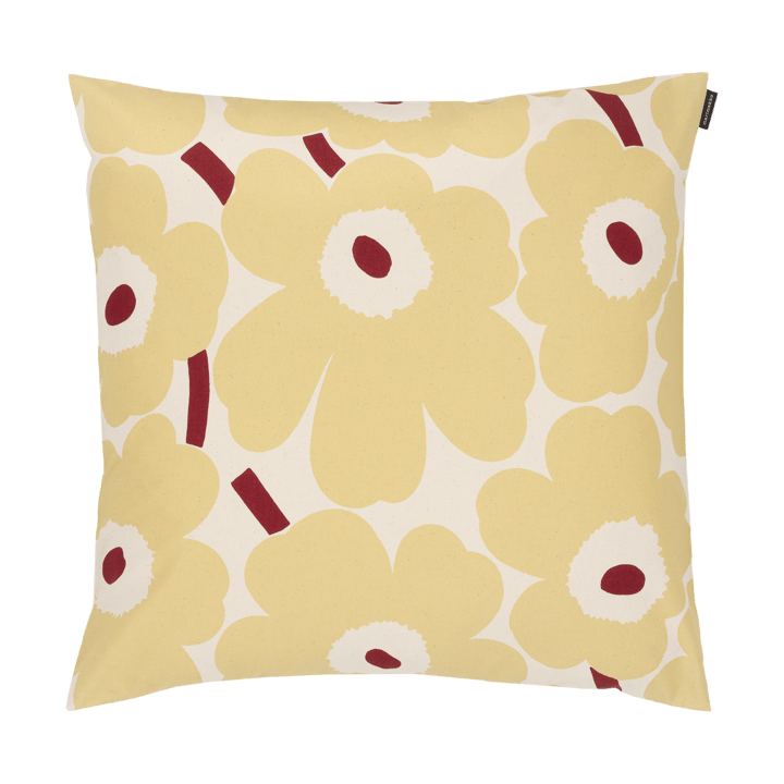 Pieni Unikko kuddfodral 50x50 cm - Cotton-butter yellow-red - Marimekko