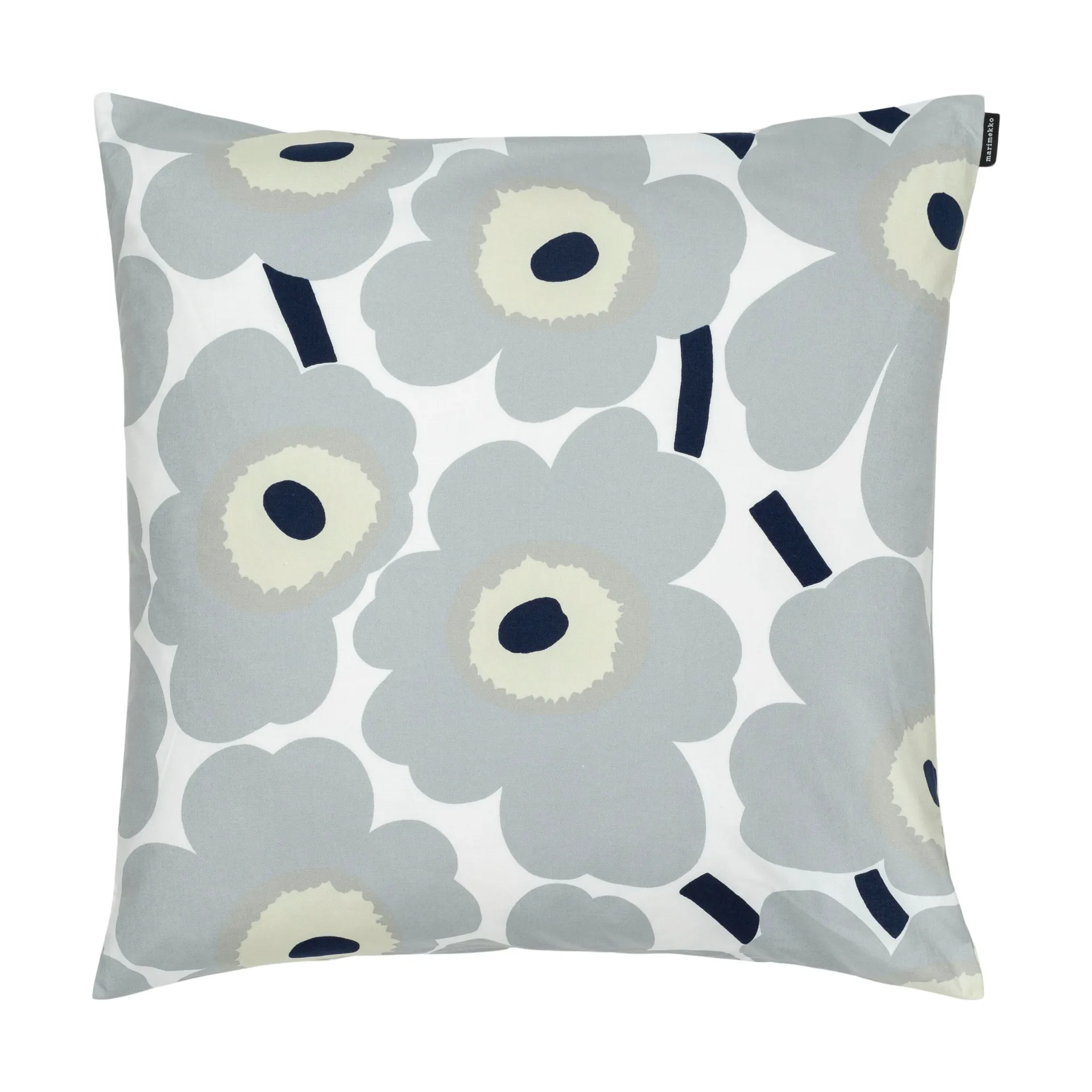 Pieni Unikko kuddfodral 50x50 cm, Grey-sand-dark blue Marimekko