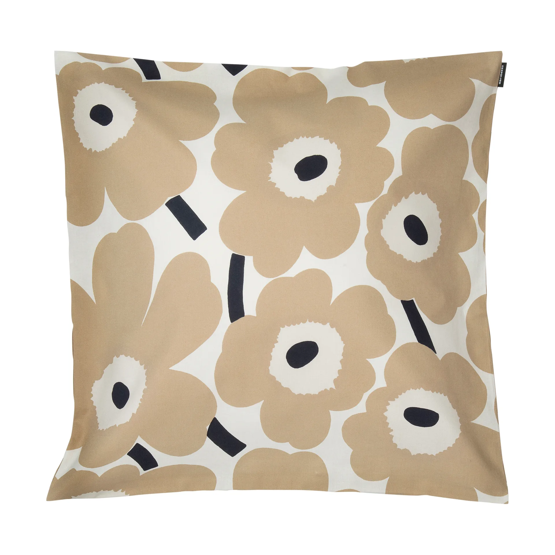 Pieni Unikko kuddfodral 50x50 cm, Off white-beige-mörkblå Marimekko