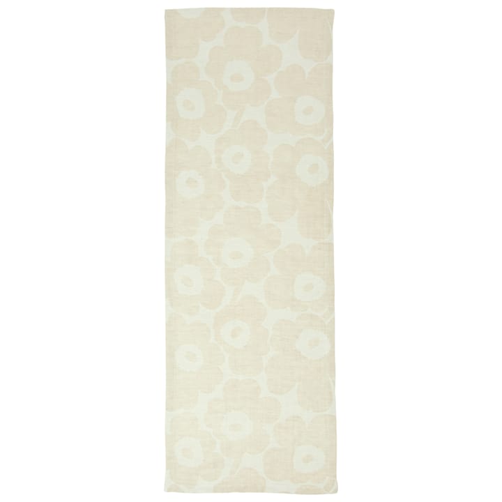 Pieni Unikko löpare beige-svart-vit, 47x150 cm Marimekko