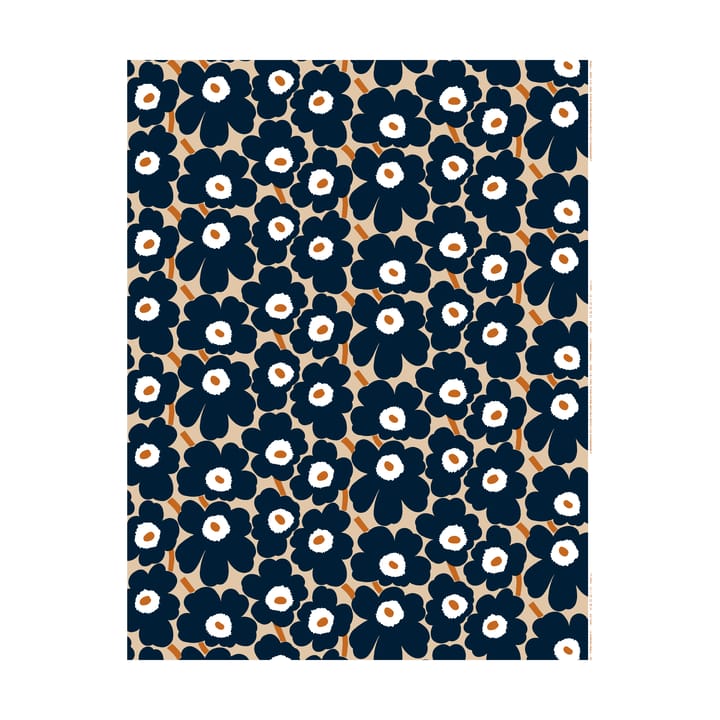 Pieni Unikko tyg bomull, Light brown-coal-tile Marimekko