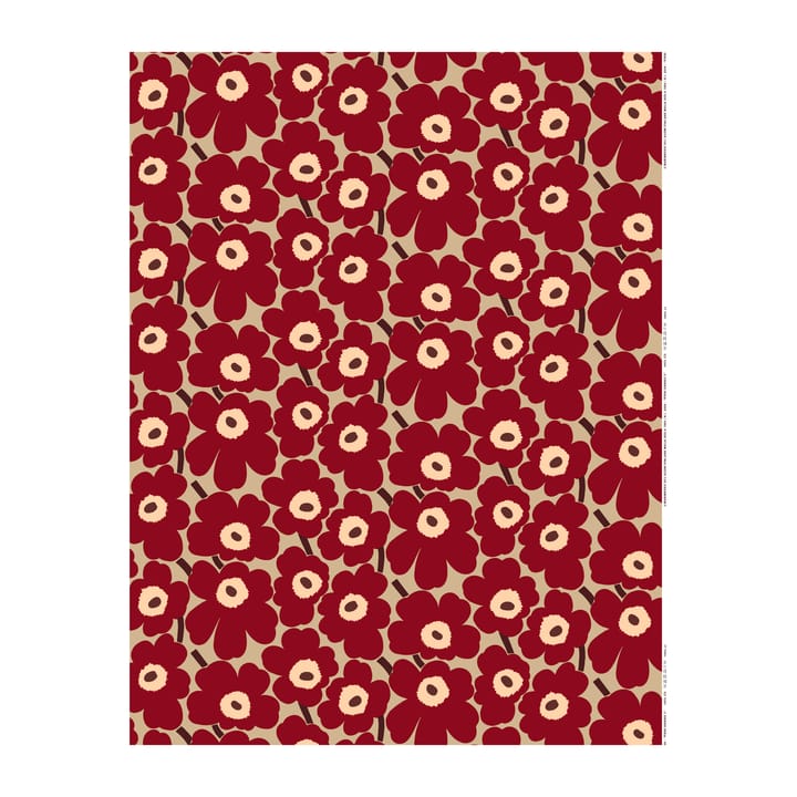 Pieni Unikko vaxduk - Mörkröd-beige-brun - Marimekko