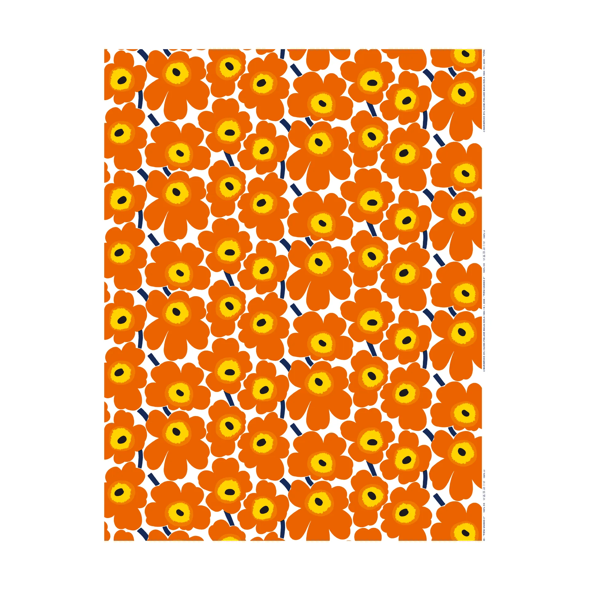 Pieni Unikko vaxduk, Orange Marimekko