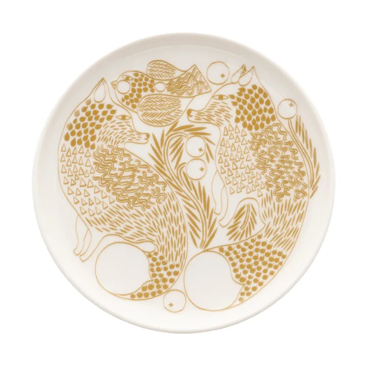 Piirto Ketunmarja assiett - White-bronze brown, Ø13,5 cm - Marimekko