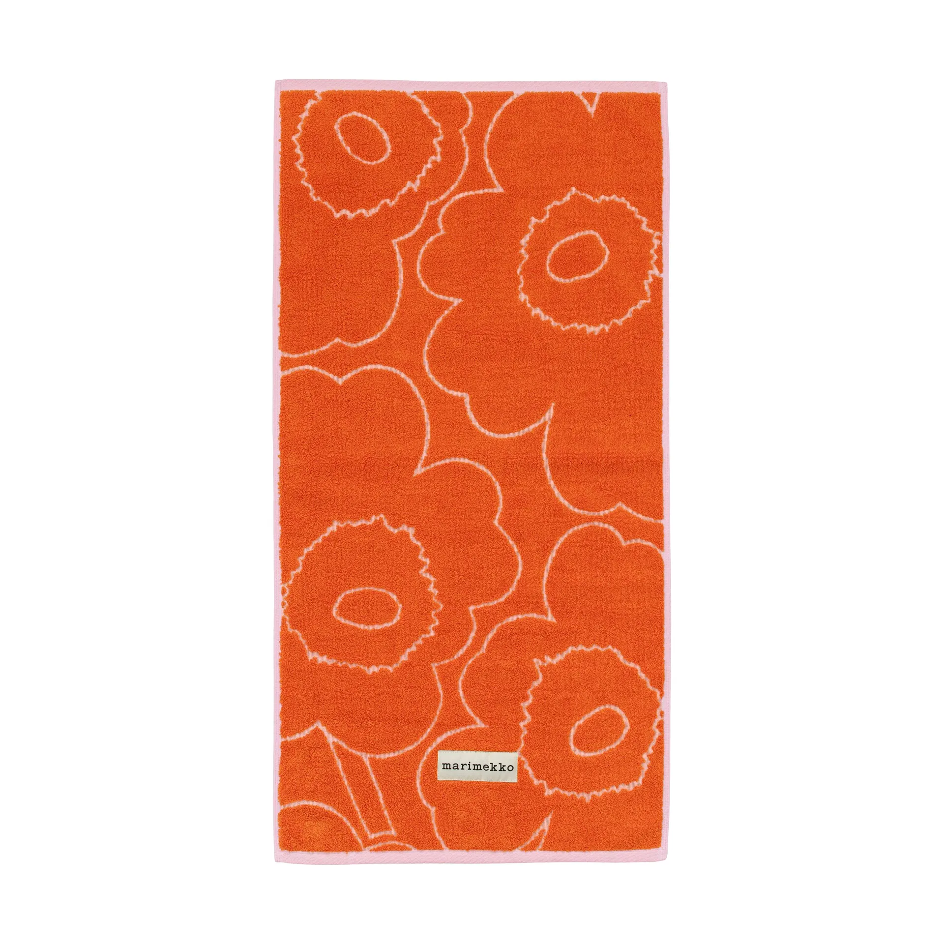 Piirto Unikko handduk 50x100 cm, Burnt orange-pink Marimekko