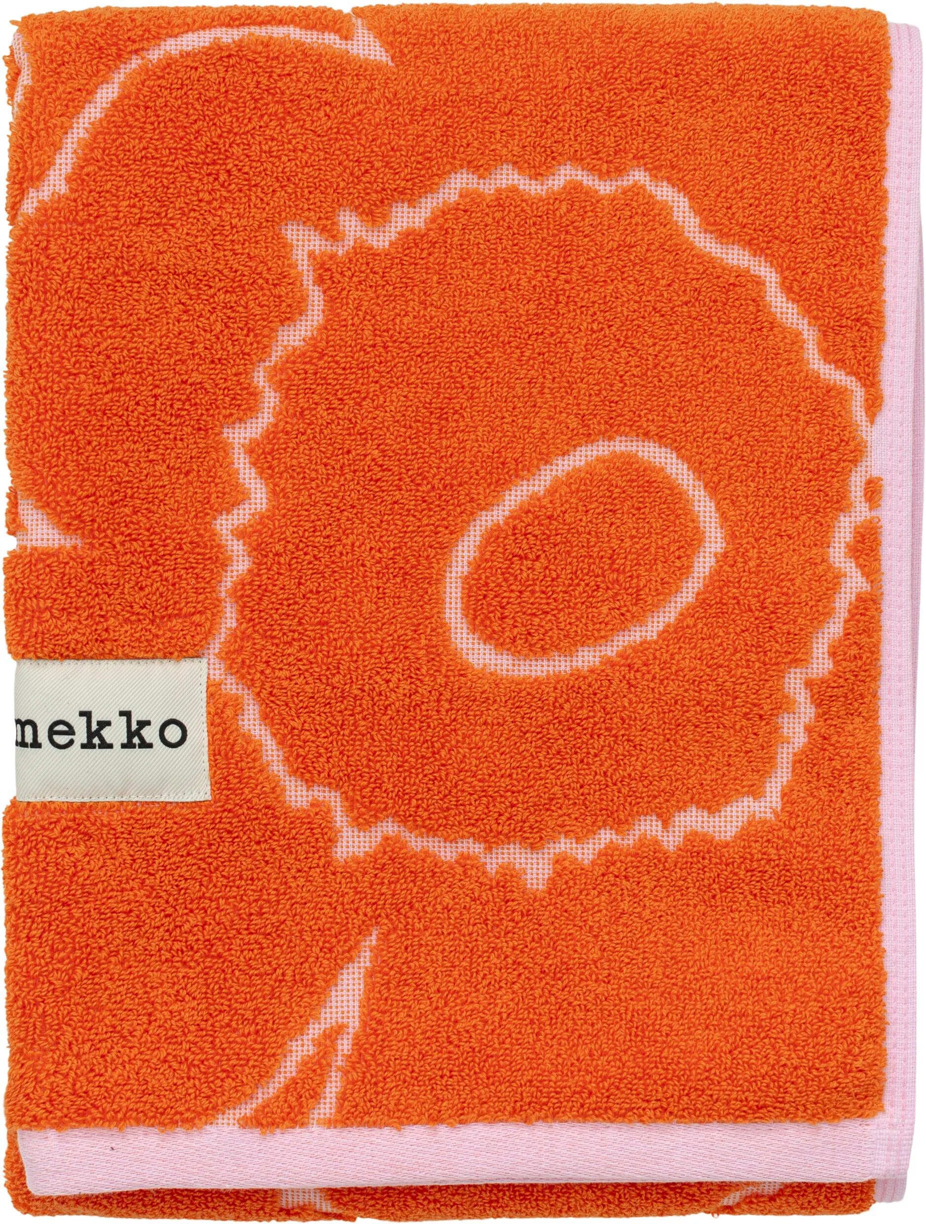 Piirto Unikko handduk 50x100 cm, Burnt orange-pink Marimekko