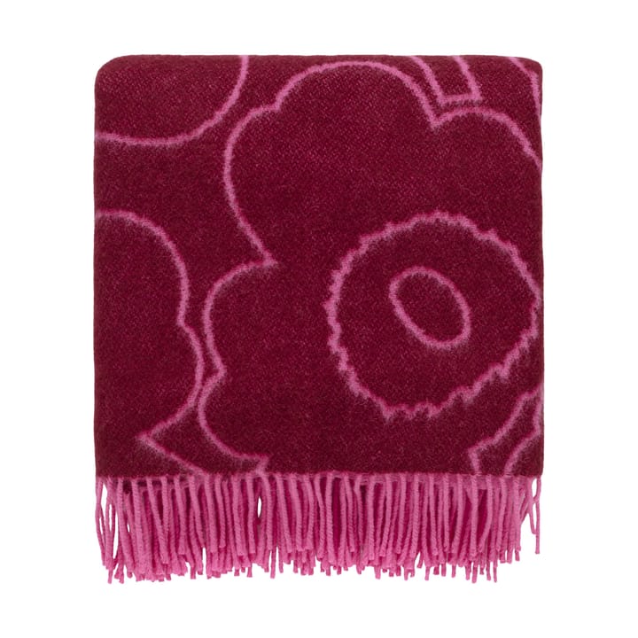 Piirto Unikko pläd 130x170 cm - Burgundy-fuchsia - Marimekko