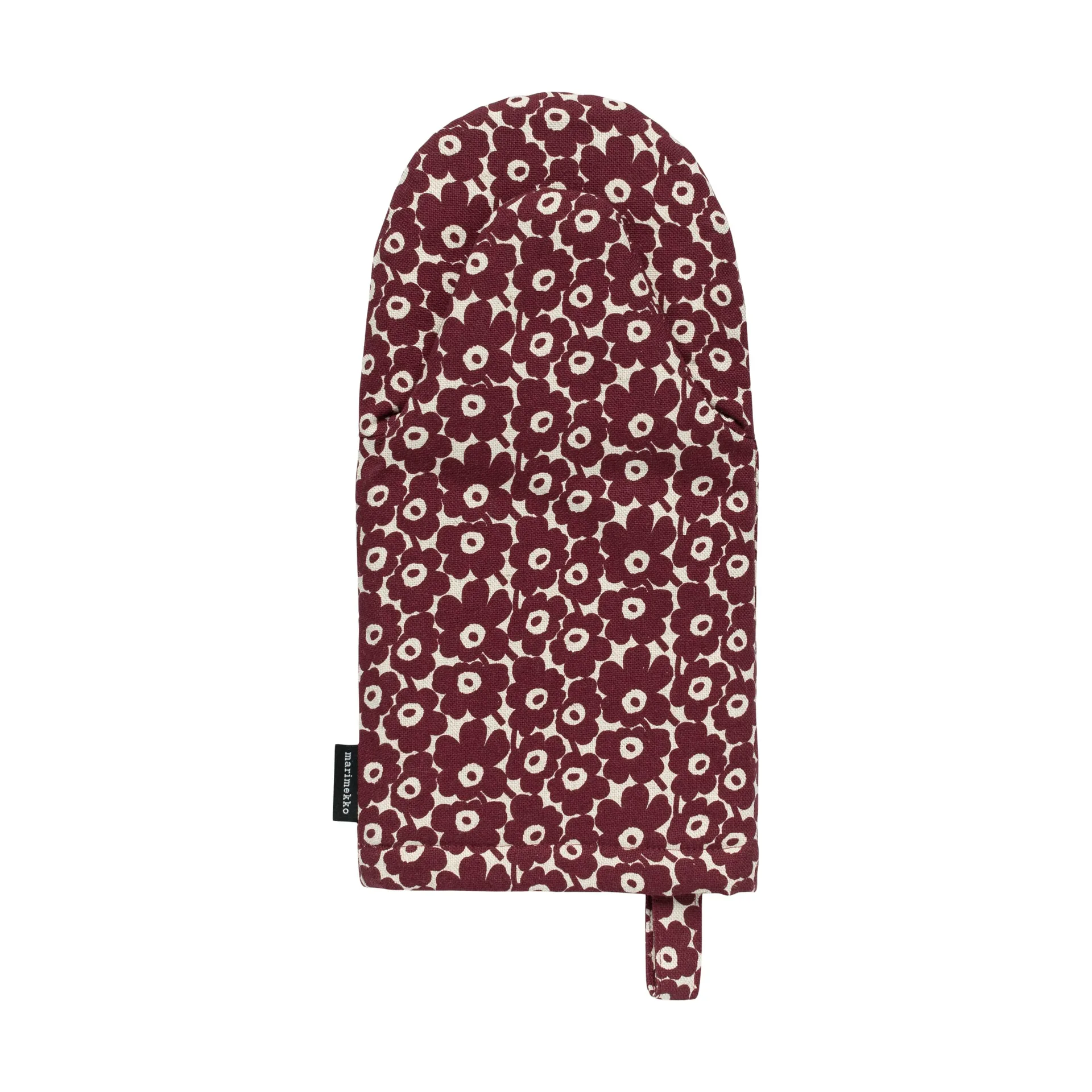 Pikkuinen Unikko grytvante, Linen-burgundy Marimekko