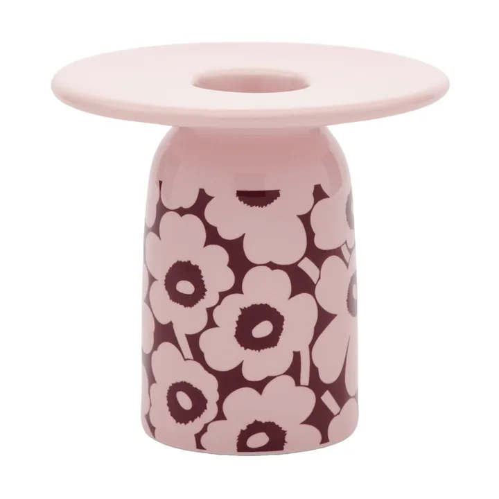 Pikkuinen Unikko ljusstake - Pink-burgundy - Marimekko