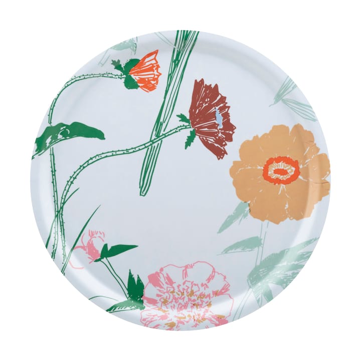 Puutarhakutsut bricka Ø31 cm - White-green-beige- light pink - Marimekko