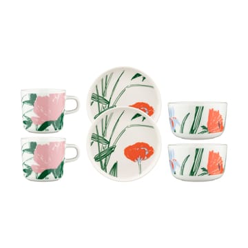 Puutarhakutsut skål 2,5 dl - White-green-orange - Marimekko