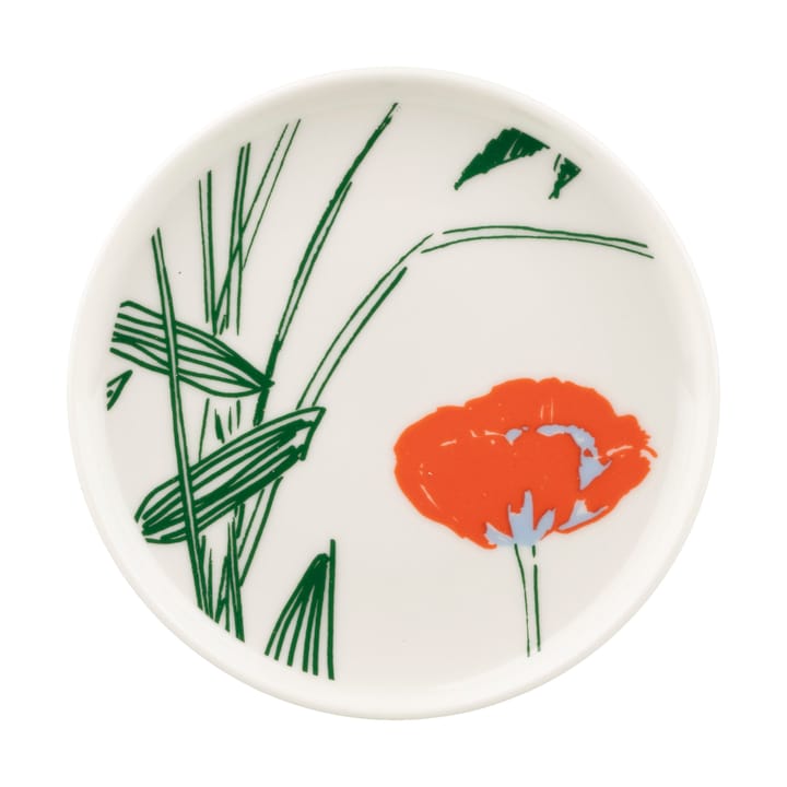 Puutarhakutsut tallrik Ø13,5 cm - White-green-orange - Marimekko