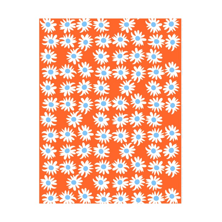 Rakastaa ei rakasta bomullstyg - Orange-Off-white-light blue - Marimekko