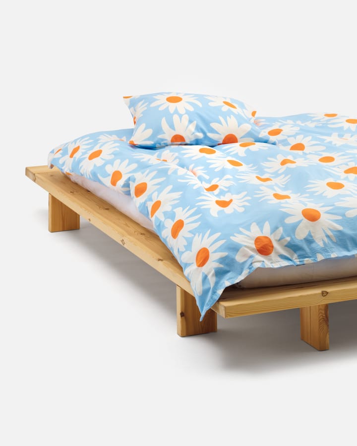 Rakastaa ei rakasta påslakan 150x210 cm, Orange-Off-white-light blue Marimekko