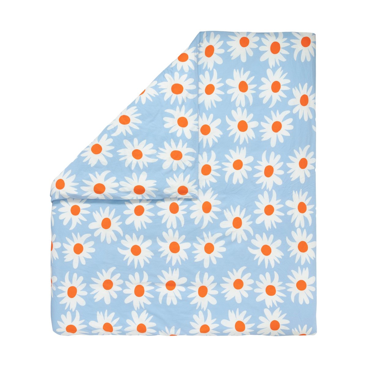 Marimekko Rakastaa ei rakasta påslakan 240x220 cm Orange-Off-white-light blue