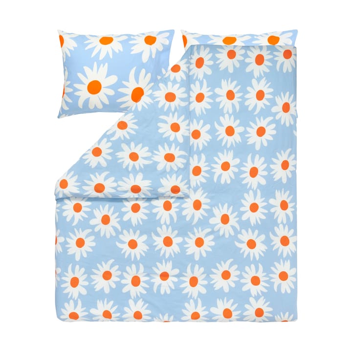 Rakastaa ei rakasta påslakan 240x220 cm, Orange-Off-white-light blue Marimekko