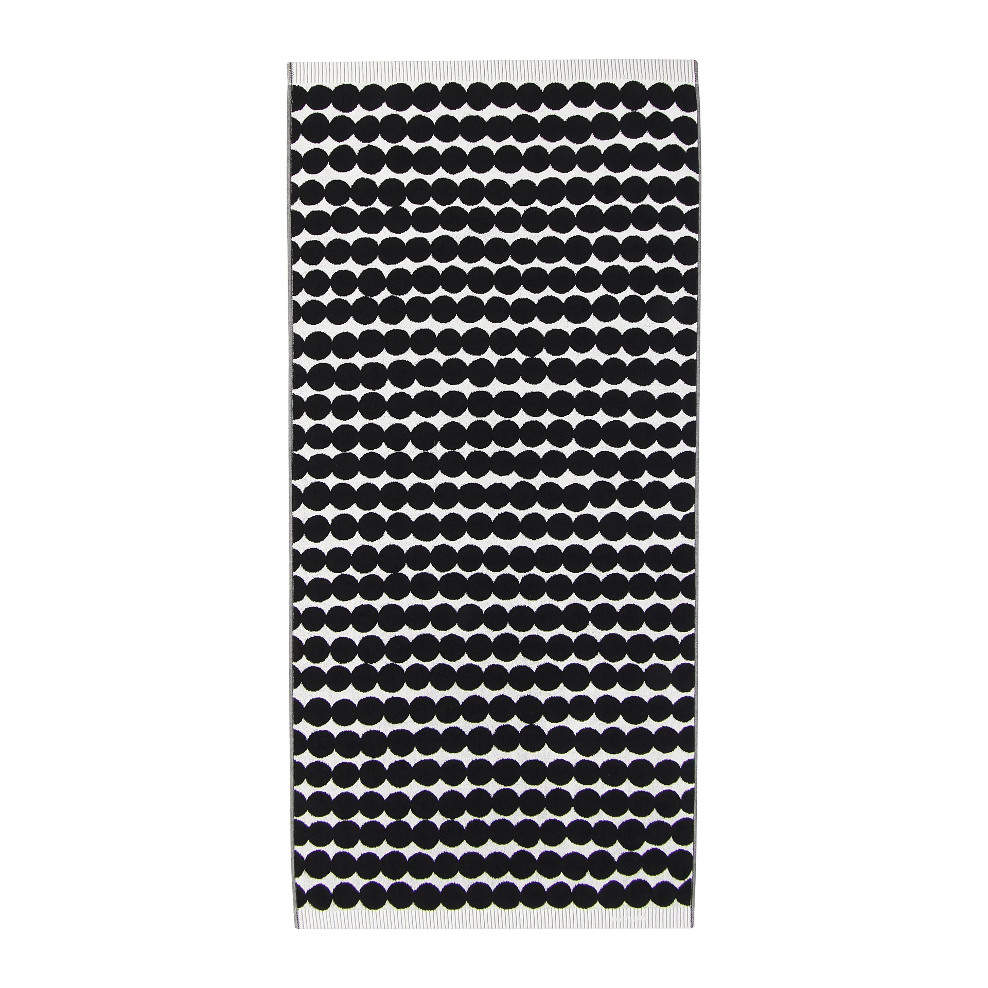 Räsymatto handduk svart, Badhandduk 70x150 cm Marimekko
