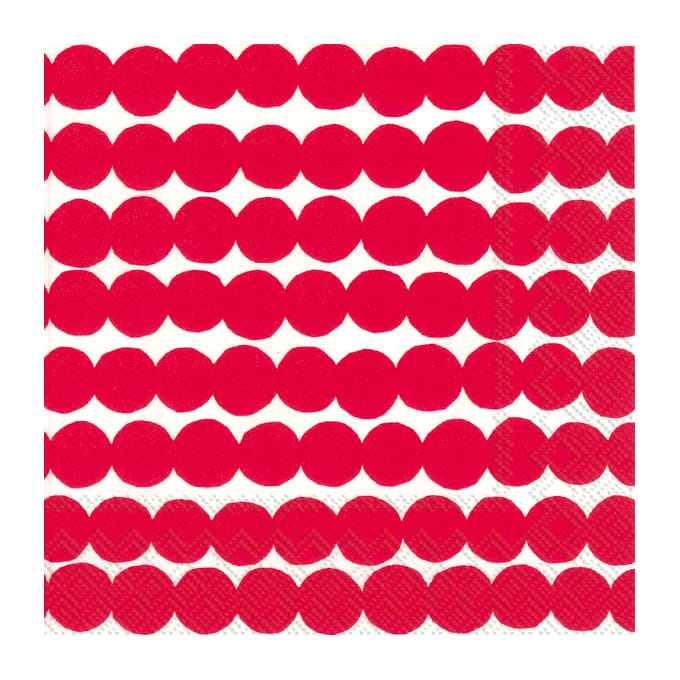 Räsymatto servett 33x33 cm 20-pack, Röd Marimekko