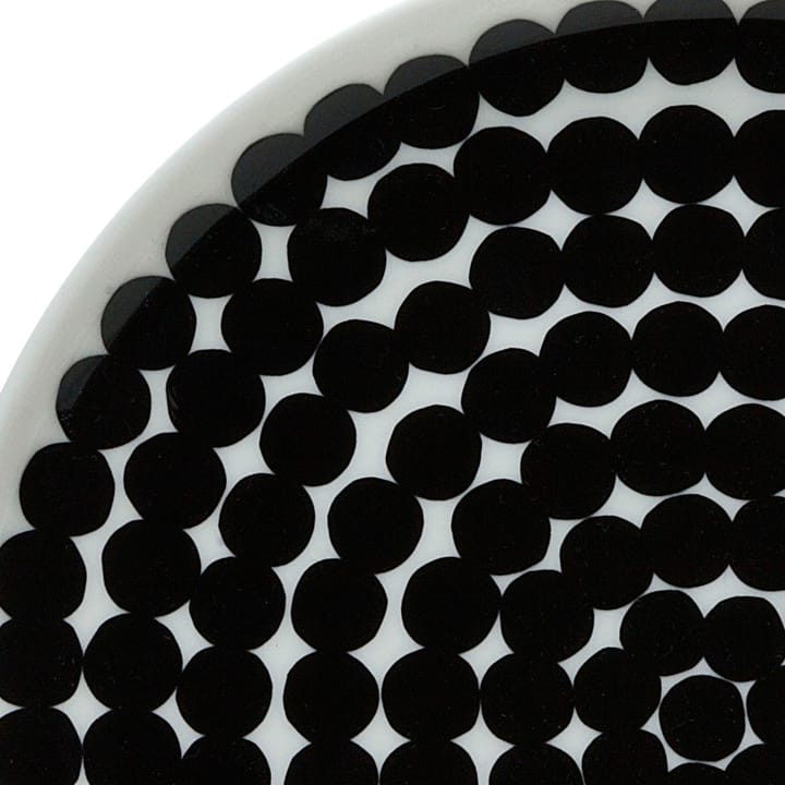 Räsymatto tallrik 20 cm, 6-pack svart-vit Marimekko