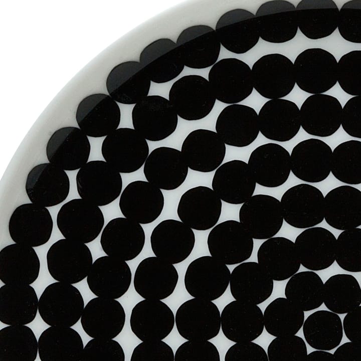 Räsymatto tallrik 20 cm, 6-pack svart-vit - undefined - Marimekko