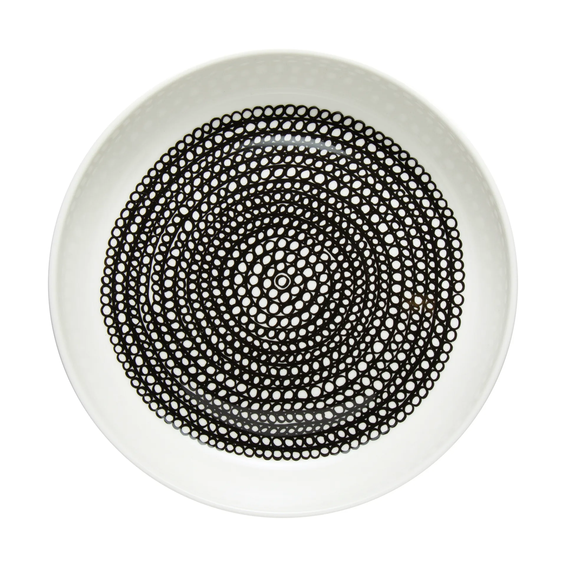 Räsymatto tallrik Ø20,5 cm, Vit-svart Marimekko