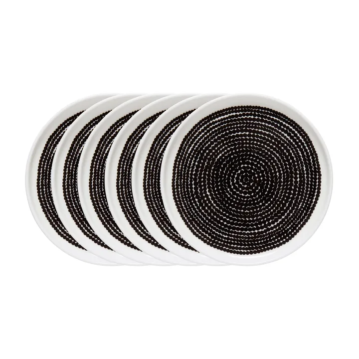 Räsymatto tallrik Ø 25 cm - 6 pack små prickar - Marimekko