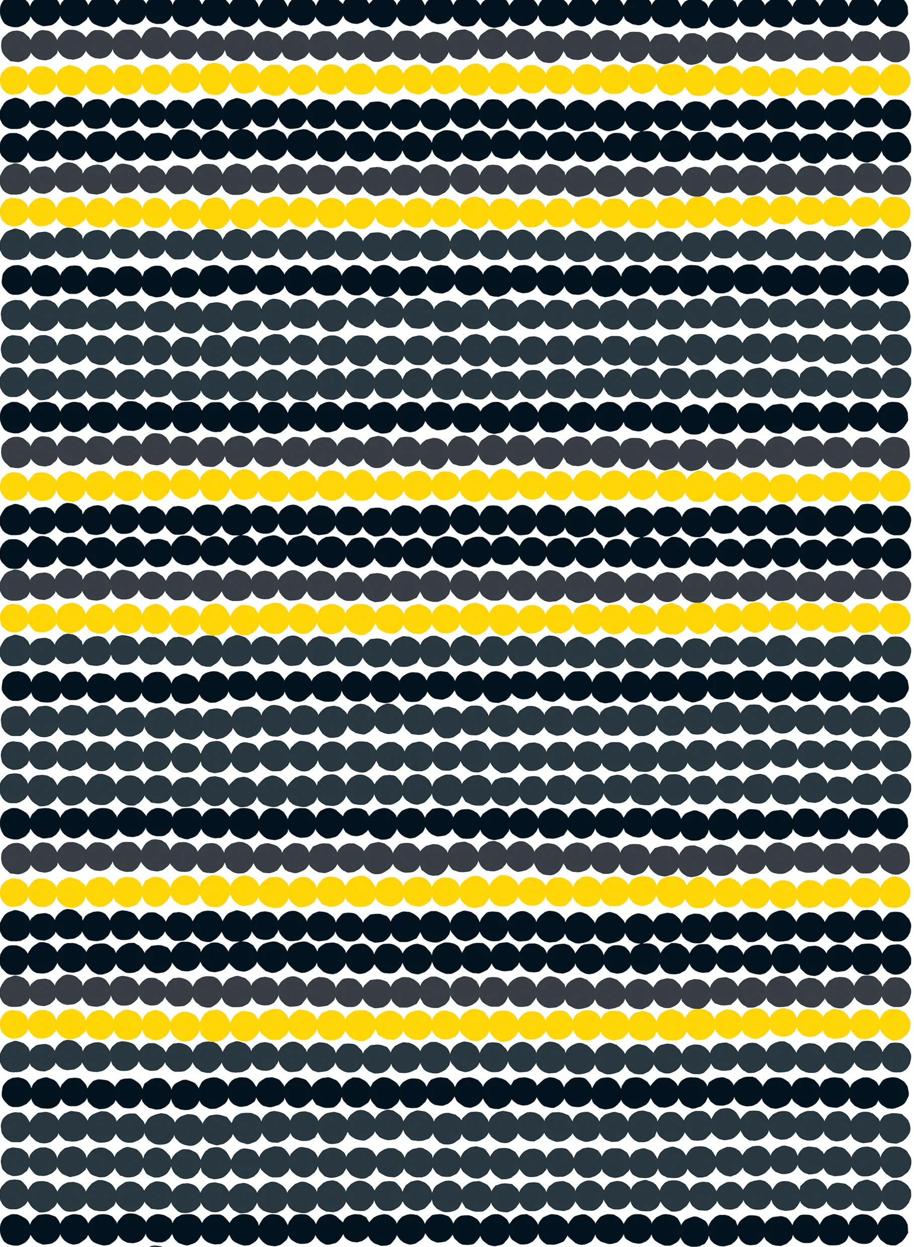 Räsymatto vaxduk, Grå-svart-gul Marimekko