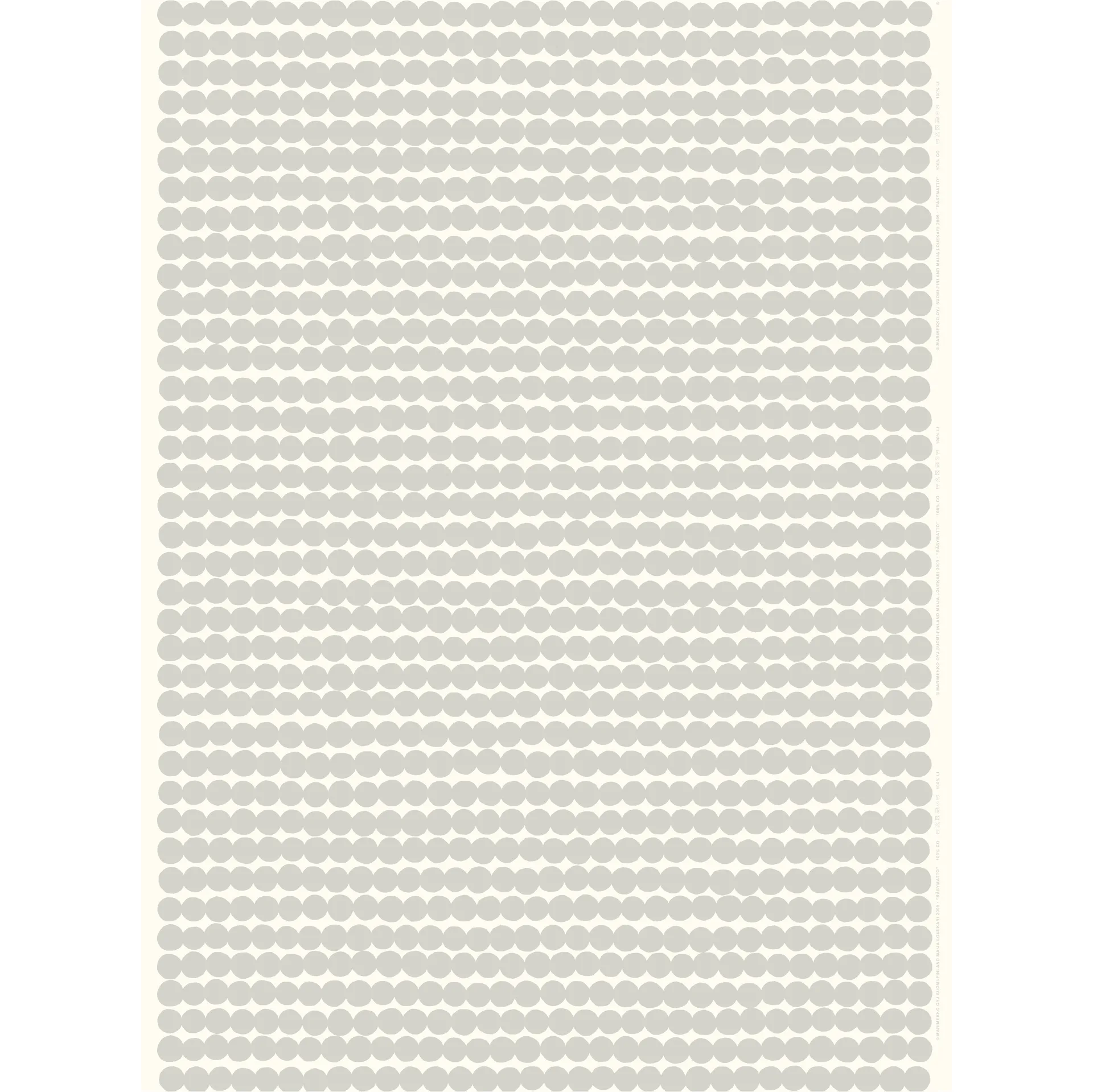 Räsymatto vaxduk, ljusgrå Marimekko