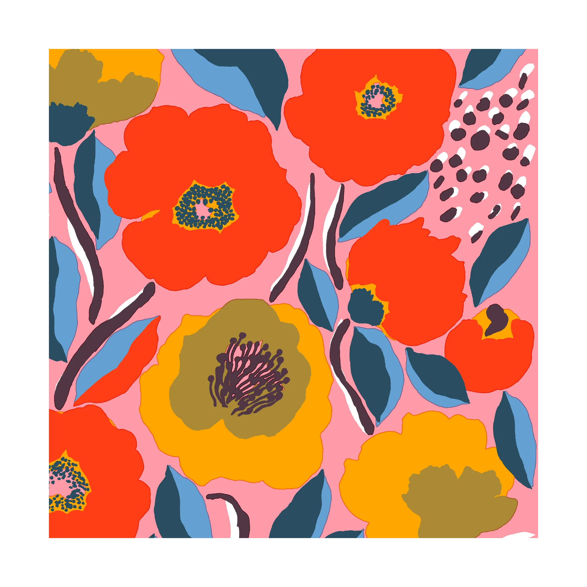Rosarium servett 33x33 cm 20-pack, Pink Marimekko