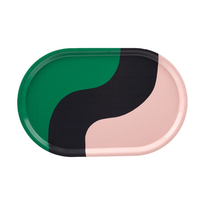 Seireeni bricka 28x44 cm, Green-peach-dark blue Marimekko