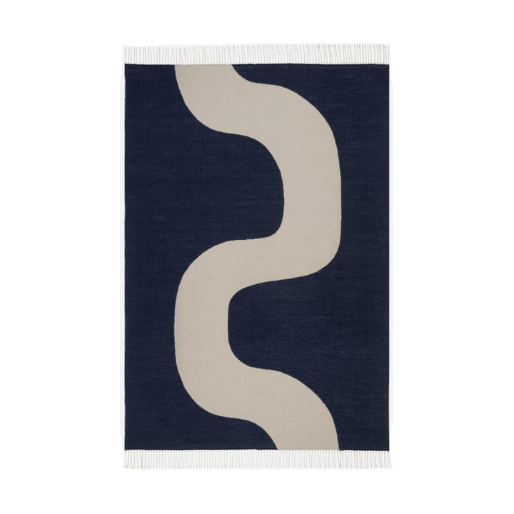 Seireeni filt 130x180 cm, Off white-dark blue Marimekko