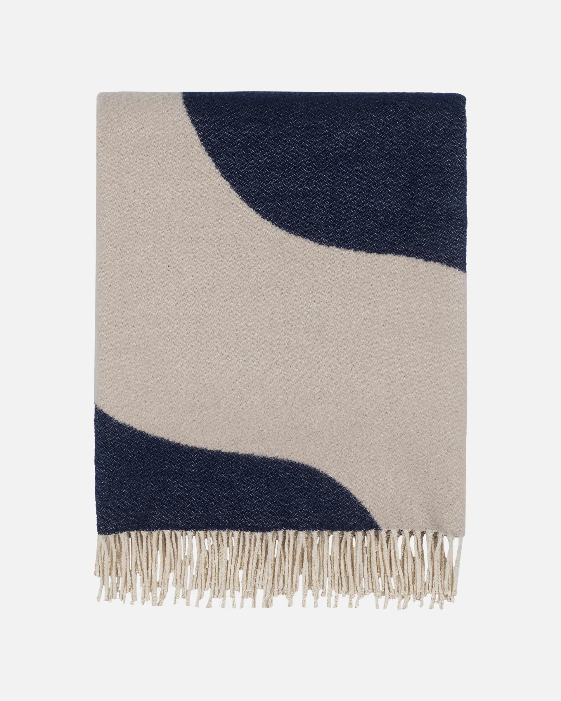 Seireeni filt 130x180 cm, Off white-dark blue Marimekko