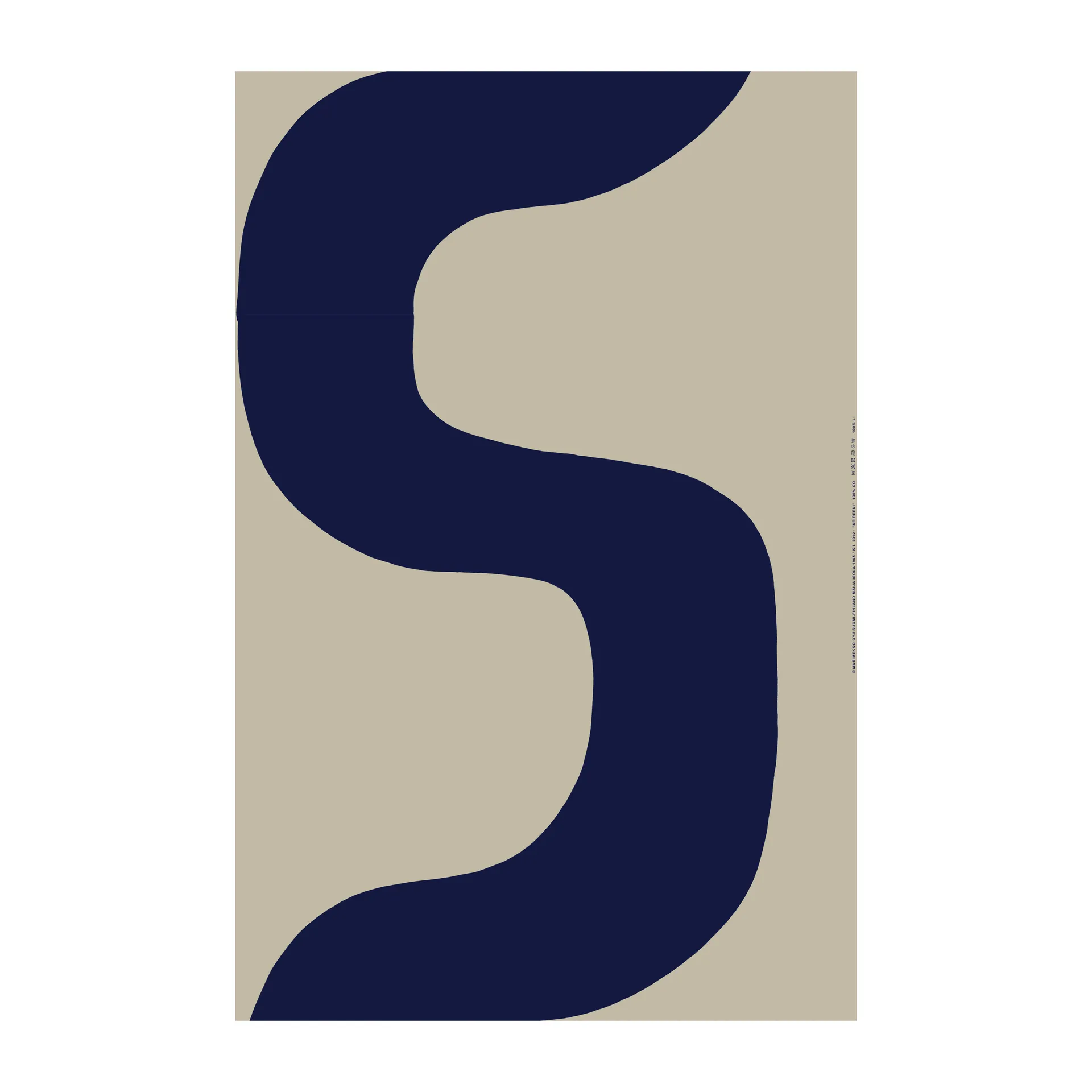 Seireeni linnetyg, Linen-dark blue Marimekko