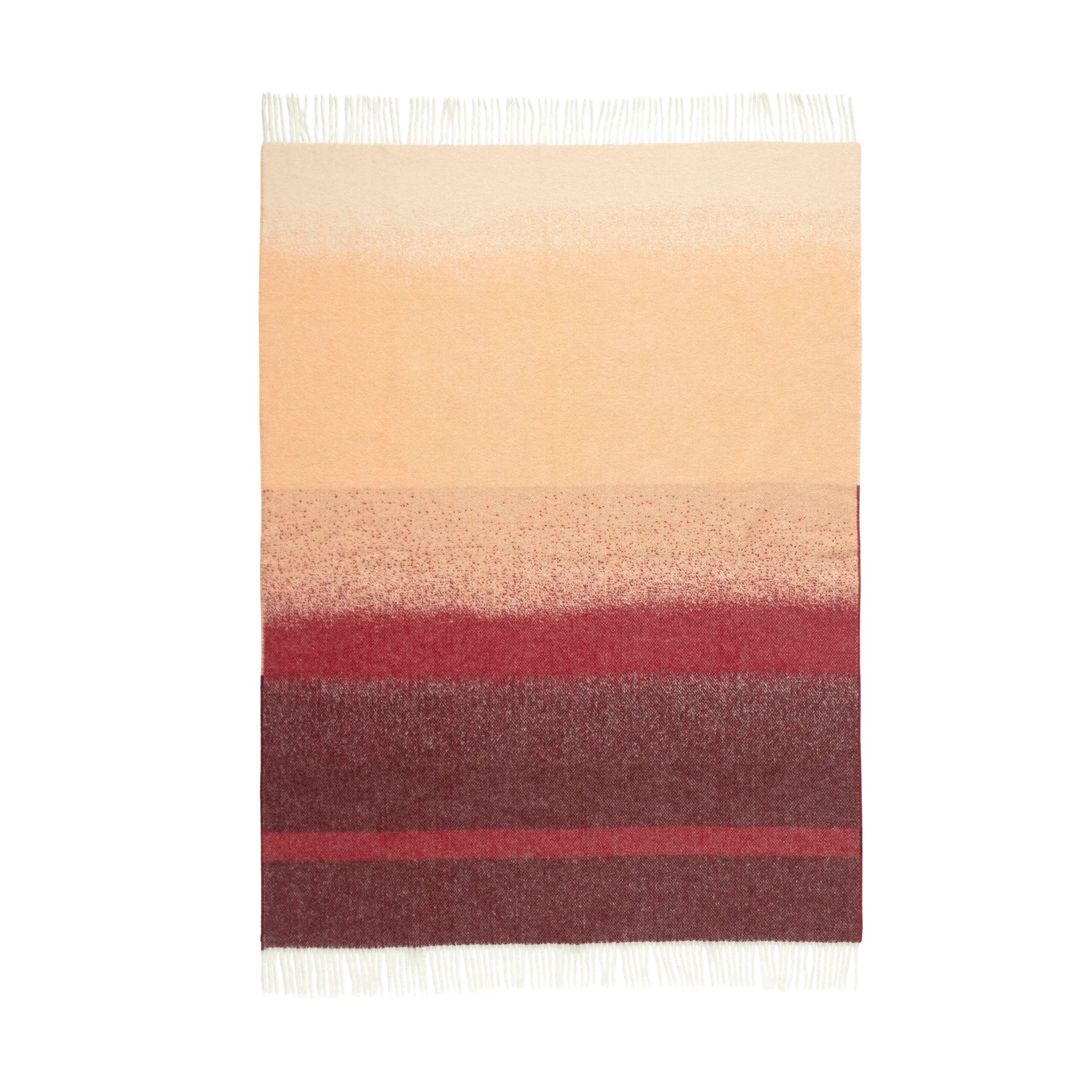 Selänne pläd 130x170 cm, Burgundy-off white, peach Marimekko
