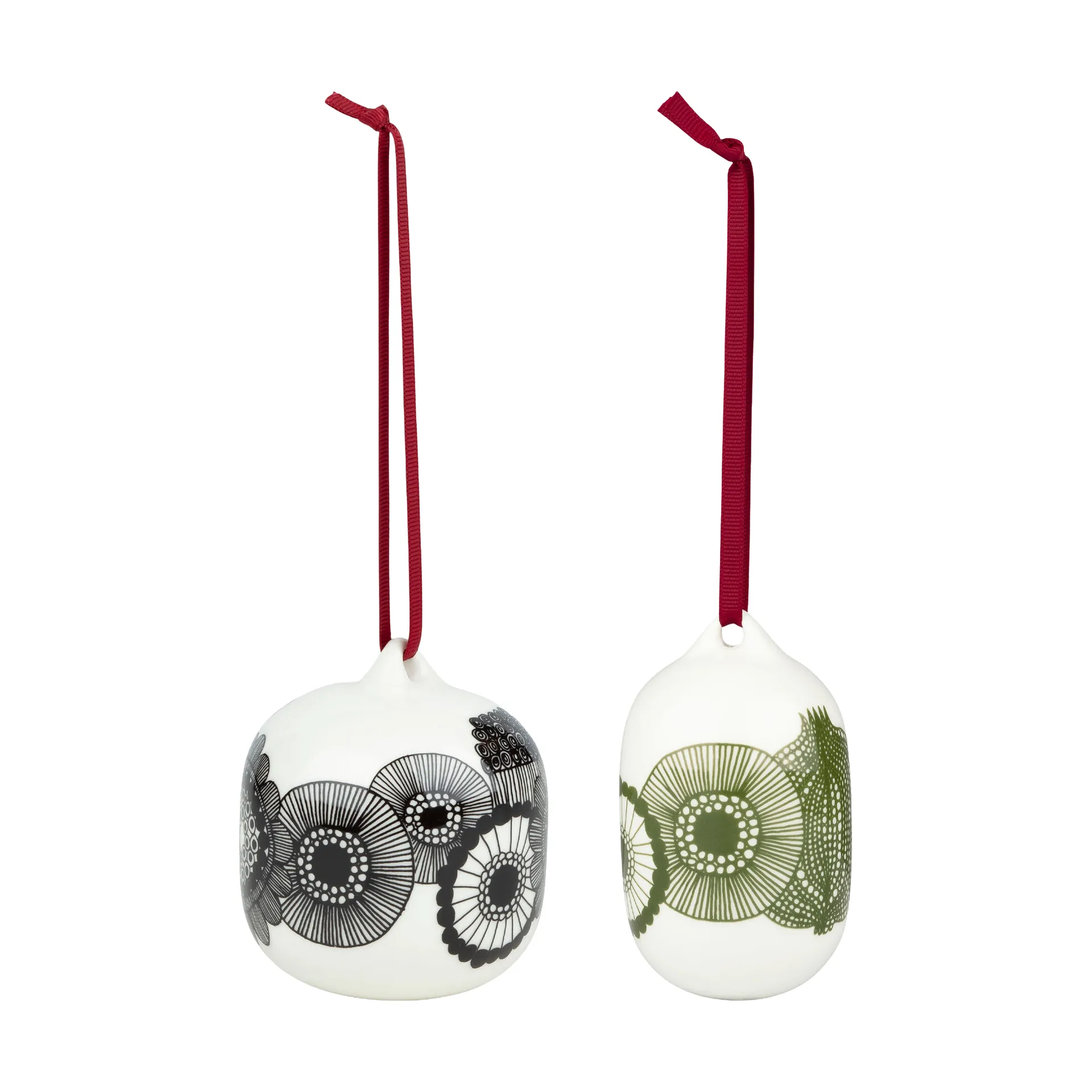 Siirtolapuutarha julkulor 2025 2 delar, White-black-green Marimekko