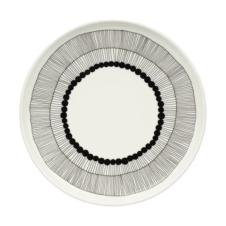 Siirtolapuutarha tallrik Ø25 cm - White-black - Marimekko