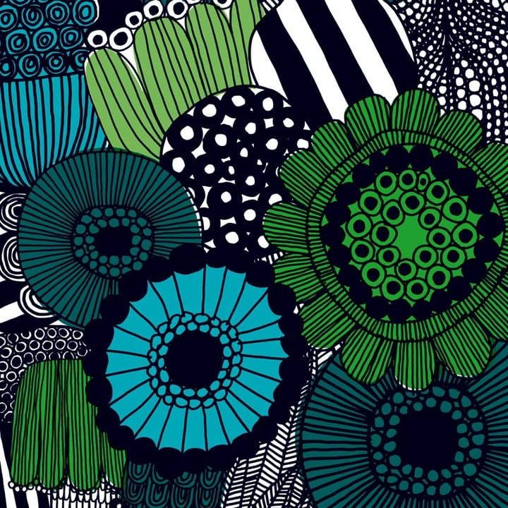 Siirtolapuutarha tyg - blå-grön - Marimekko